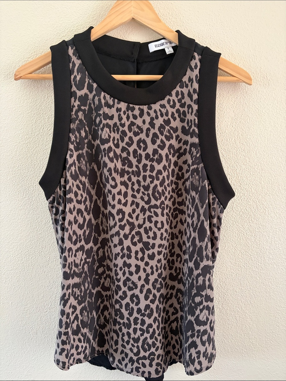 Elizabeth and James animal print women’s  tank top | gray and black | size small